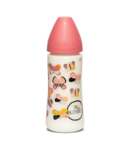 Kojenecká láhev kulatá silikonová savička Suavinex 360 ml