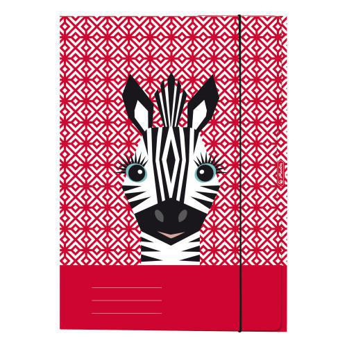 Desky s gumou A4, Zebra, Cute animals Herlitz