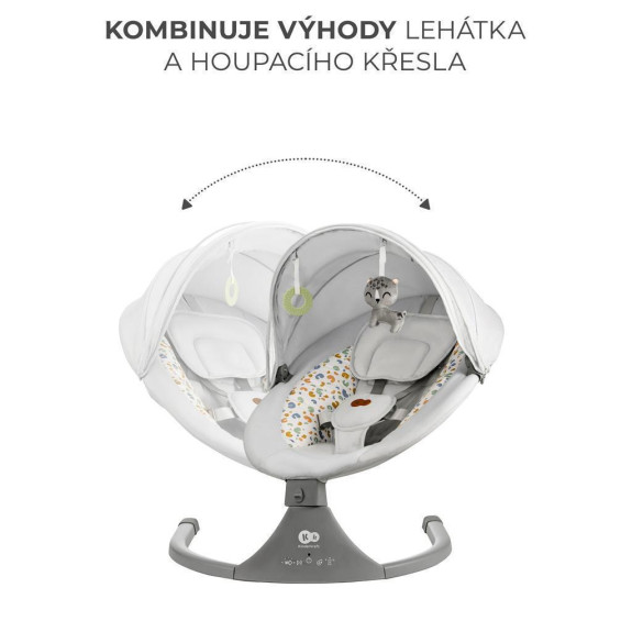Lehátko houpací s melodií 2 v 1 Lumi, do 9 kg, Premium Kinderkraft