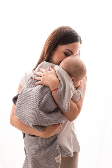 Mušelínová deka Prestige šedá 75 x 100 cm Babymatex