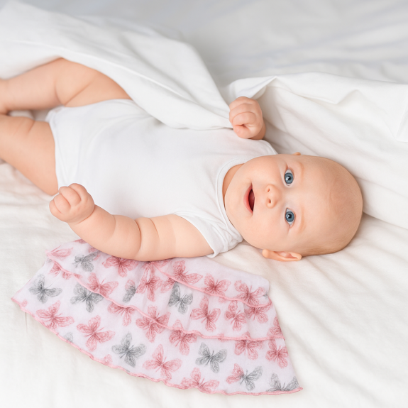Bavlněná sukýnka s kanýrky Motýlci Baby Service
