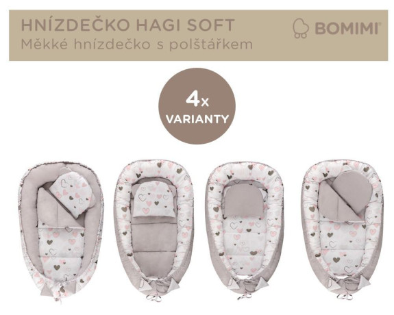 Hnízdečko Hagi s polštářkem soft Bomimi