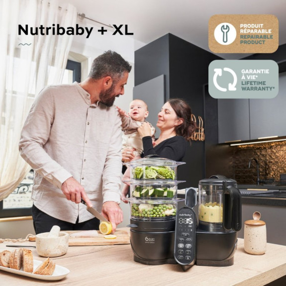 Multifunkční přístroj Nutribaby+ XL Mineral Black Babymoov