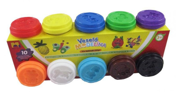 Modelína 10 x 50g, různé barvy