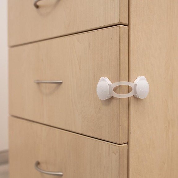 Mini zámek skříněk ohebný 2ks, white