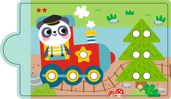 Magnetická hra Třídění barev s dinosaurem Kids Toys