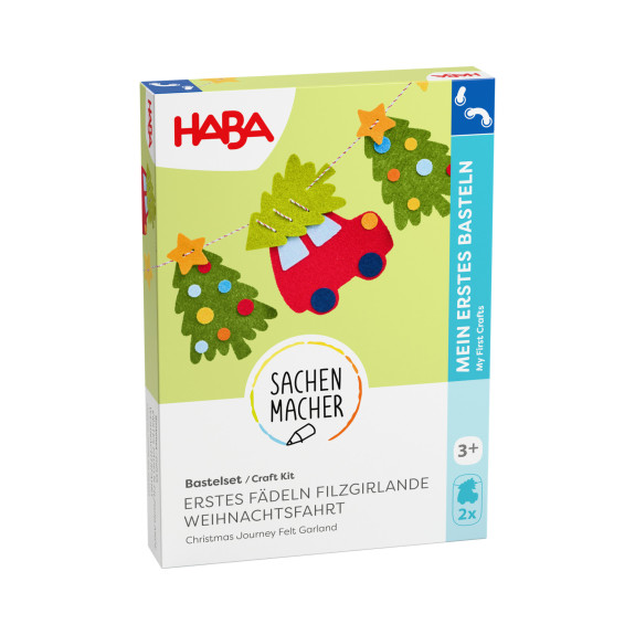 Kreativní sada První navlékání plstěná girlanda Vánoční cesta Haba