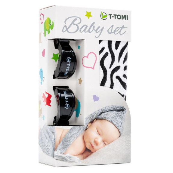 Baby set - bambusová osuška + kočárkový kolíček