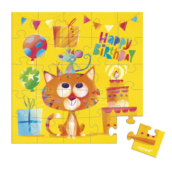 Blahopřání k narozeninám s puzzle Janod