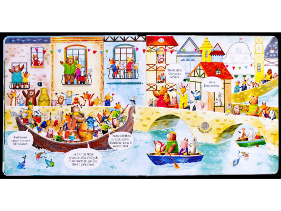 Orchestr zvířátek hraje Beethovena Sam Taplin, ilustrace Ag Jatkowska