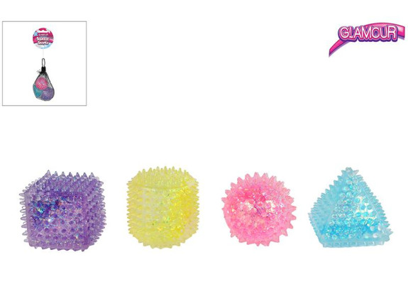 Míček strečový tělesa 4 cm Glamour