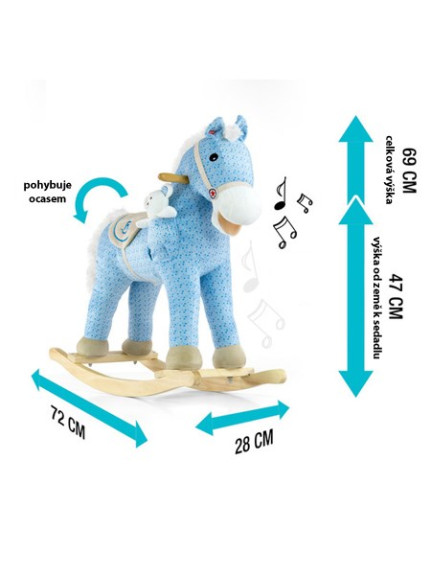 Houpací koník s melodií Milly Mally Pony Gray Dot