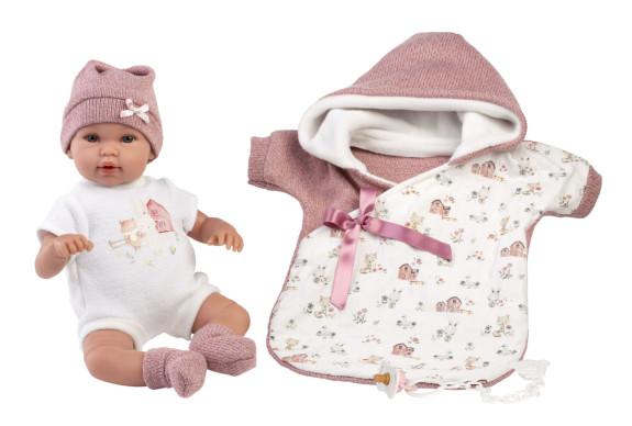 Obleček pro panenku miminko New Born velikosti 35-36 cm s doplňky Llorens