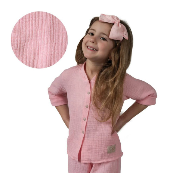 Dětská mušelínová košile Luca Pink Esito