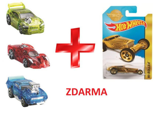HW Angličák Hot Wheels 3 ks + zlatý ZDARMA