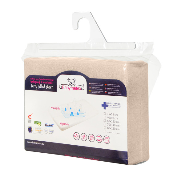 Nepromokavé prostěradlo froté 60x120 cm Babymatex