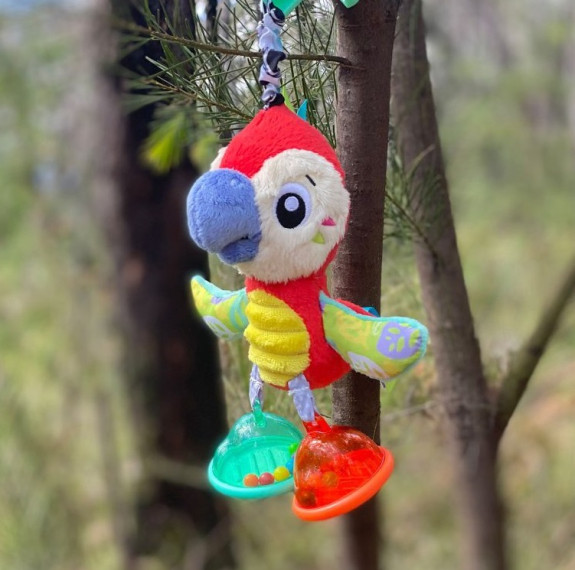 Závěsný papoušek s klipem Playgro