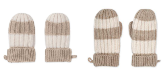 Rukavice Stripe Merino Beige Lodger