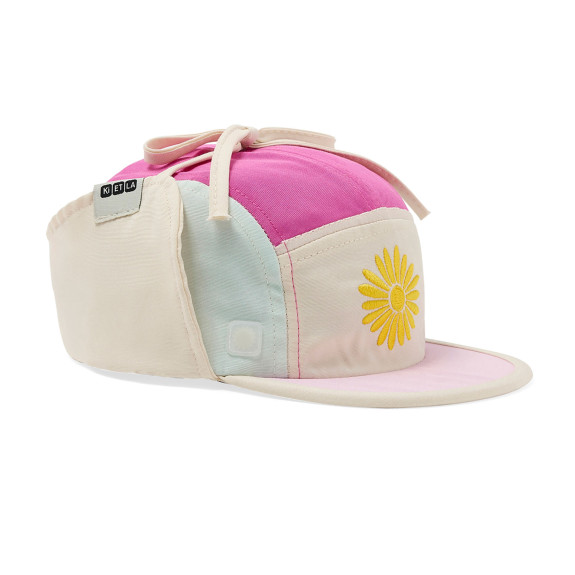 Kšiltovka Fun Fleur s UV ochranou a ochranou krku Flower Fuchsia KiETLA