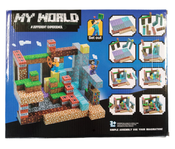 Velká magnetická stavebnice Minecraft Iron Diamond Gold TNT 220 ks