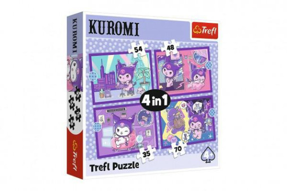 Puzzle 4v1 Den s Kuromi Trefl