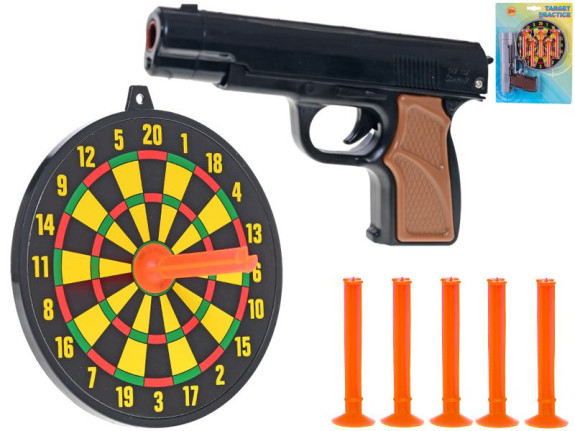 Pistole na přísavky 15 cm s terčem 2 barvy