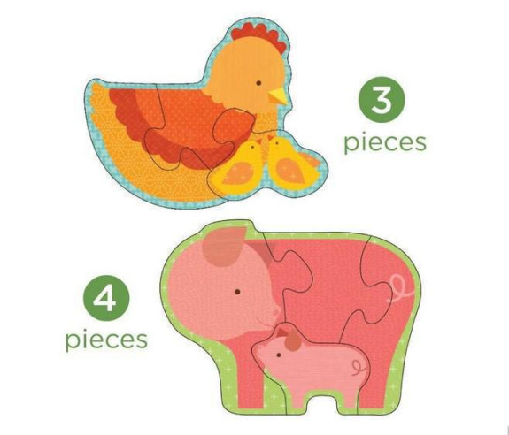 Petit Collage První puzzle zvířátka z farmy