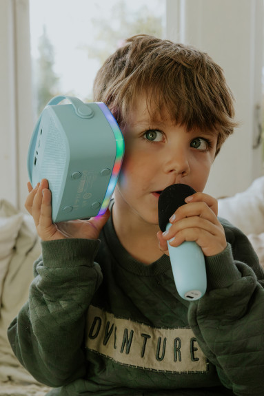 Bluetooth Karaoke párty set + 2 mikrofony Blue Lalarma