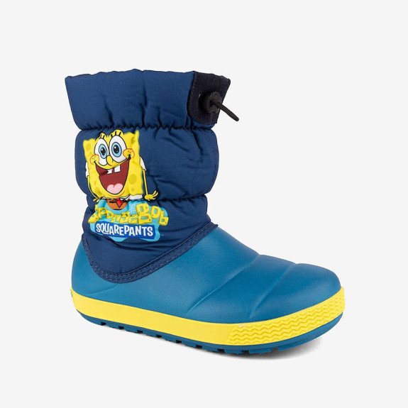 Dětské zimní boty - zateplené sněhule SpongeBob modré
