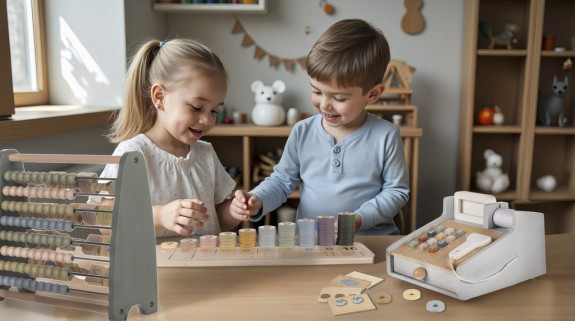 Dřevěná Montessori hra Počítání Zopa