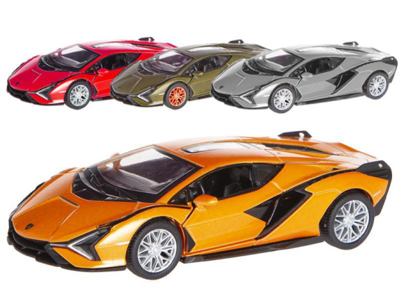 Auto Lamborghini Sian 12,5cm 1:40 kov zpětný chod