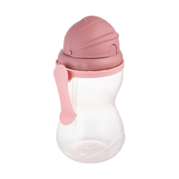 Sportovní láhev se slámkou 370 ml RŮŽOVÁ