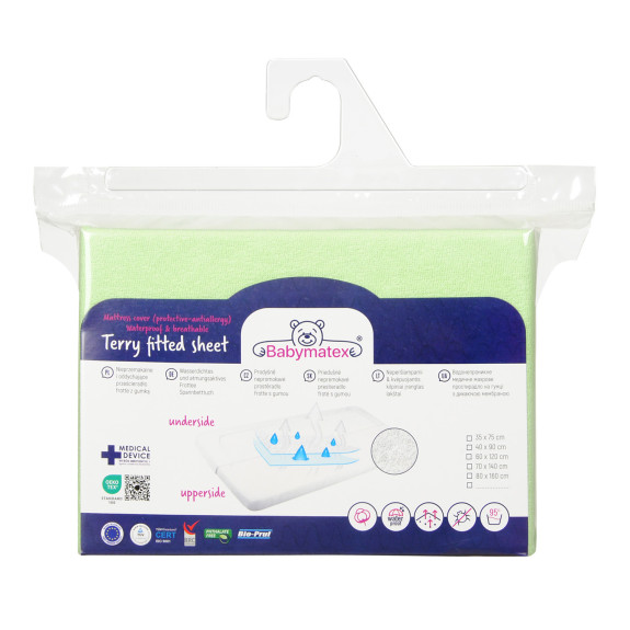 Nepromokavé prostěradlo froté 60x120 cm Babymatex