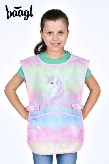 Set 5 Airy Rainbow Unicorn: batoh, penál, sáček, zástěra, peněženka Baagl
