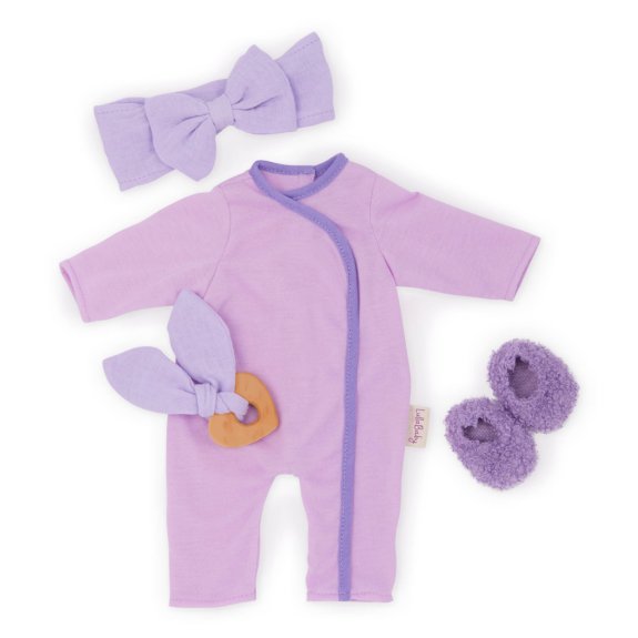 Dupačky pro panenku fialové s doplňky LullaBaby