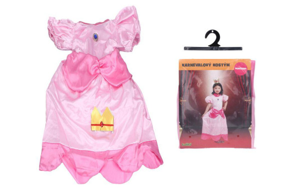 Set karneval - princezna růžová Vel. M 110 - 120 cm