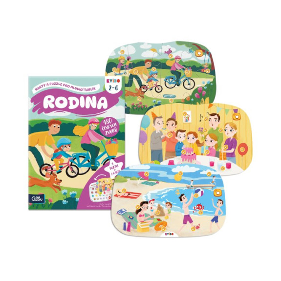 Kvído - Rodina: Karty a puzzle pro Mluvicí tablík 2 Albi