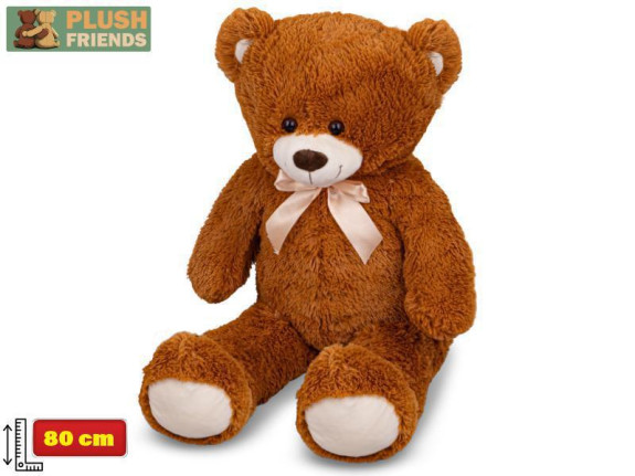 Medvěd plyšový 80 cm s mašlí 0 m+ Plush Friends