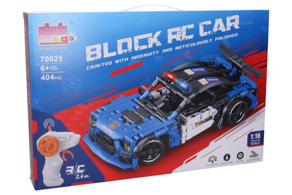 Stavebnice Auto policejní RC na dálkové ovládání 24,5 cm
