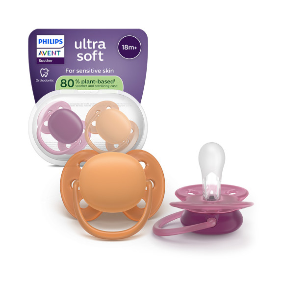 Šidítko Ultrasoft Premium 18 m+ dívka 2 ks Philips Avent
