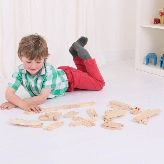 Dřevěné koleje set 25 dílů Bigjigs Rail