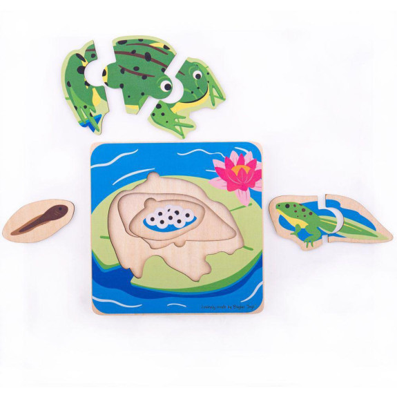 Vkládací puzzle životní cykly žáby Bigjigs Toys