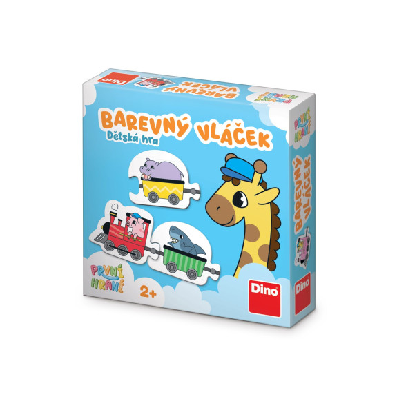 První hraní Barevný vláček naučná hra Dino