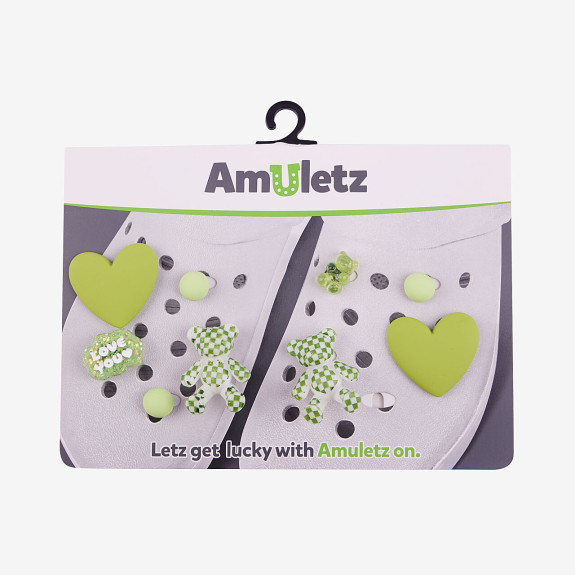 Amulety - ozdoby na boty Amuletz Zelení medvídci mix