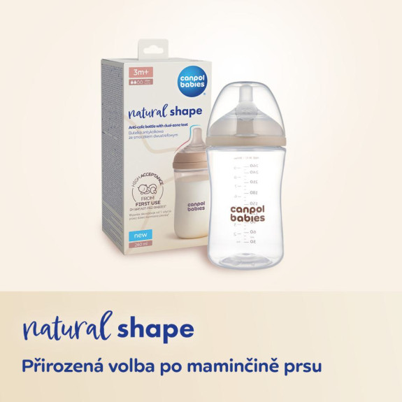 Láhev antikoliková Natural Shape 330 ml Canpol babies