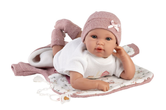 Obleček pro panenku miminko New Born velikosti 35-36 cm s doplňky Llorens