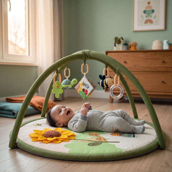 Interaktivní hrací deka s hrazdou Cuddle Garden Zopa