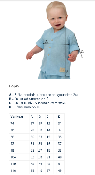 Dětská mušelínová košile Luca Anchor bílá Esito