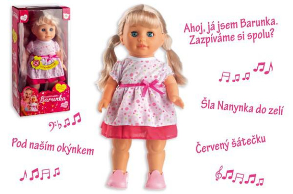 Panenka Barunka chodící a česky zpívající