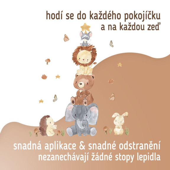 Nástěnné samolepky do dětského pokoje, Animal Pyramid Sipo